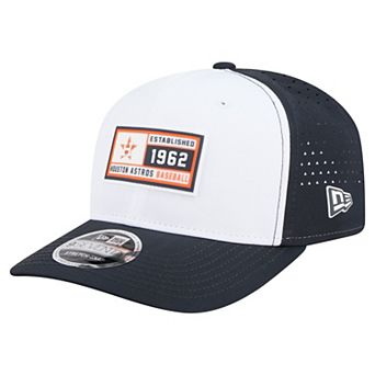 Men's New Era White/Navy Houston Astros Established Patch 9SEVENTY Adjustable Hat