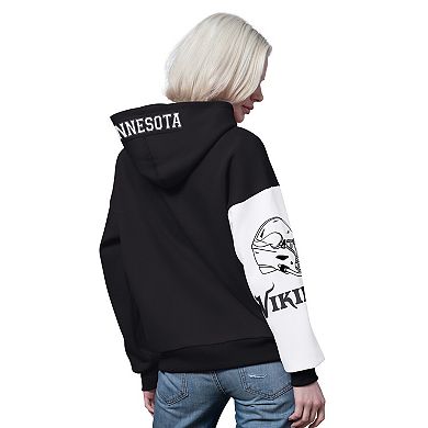 Women's Starter Black Minnesota Vikings 4th Down Full-Zip Hoodie