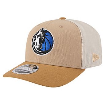 Men's New Era Tan/Light Brown Dallas Mavericks Two-Tone 9SEVENTY Adjustable Trucker Hat