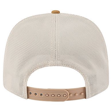 Men's New Era Tan/Light Brown Dallas Mavericks Two-Tone 9SEVENTY Adjustable Trucker Hat