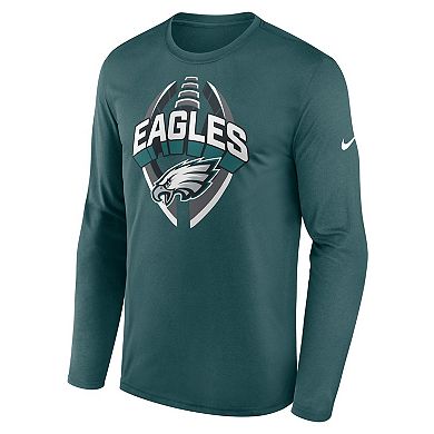 Men's Nike Midnight Green Philadelphia Eagles Primetime Legend Icon Performance Long Sleeve T-Shirt