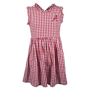 Girl's Toddler Garb Crimson Alabama Crimson Tide Sleeveless Alora Gingham Dress