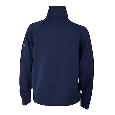 Women's Columbia Navy Washington Capitals Wickhams Hills Raglan Omni-Wick Half-Zip Pullover