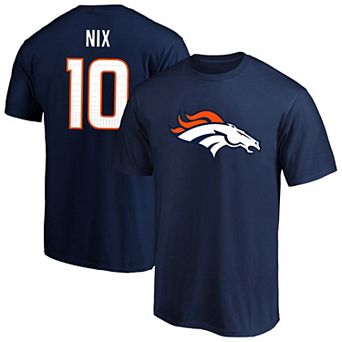 Men's Fanatics Bo Nix Navy Denver Broncos Big & Tall Player Name & Number T-Shirt