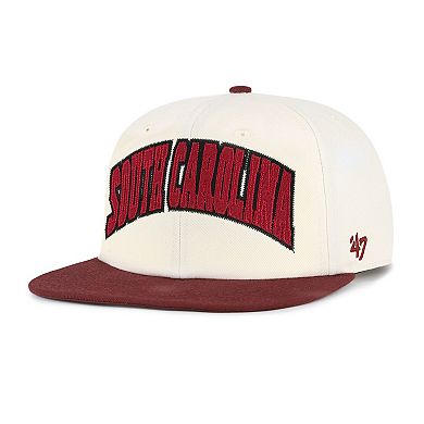 Unisex '47 Natural South Carolina Gamecocks Crossover Off Hand Captain Adjustable Hat