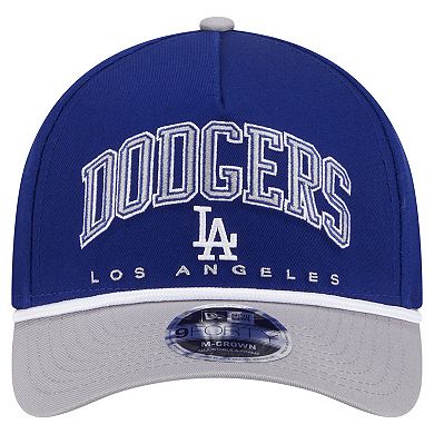 Men's New Era Royal/Gray Los Angeles Dodgers Arch 9FORTY A-Frame M-Crown Adjustable Hat