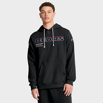 Men's Nike Black Chicago Bears Tall 2025 NFL Crucial Catch Sideline Standard Issue Dri-FIT Hoodie