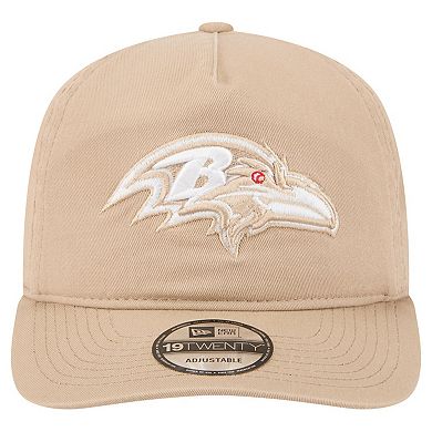 Men's New Era Tan Baltimore Ravens Cam 19TWENTY Adjustable Hat