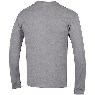 Men's Champion Heather Gray Seattle Seahawks Seal Long Sleeve T-Shirt