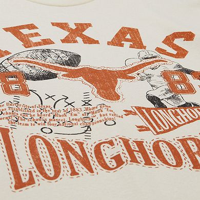 Men's Mitchell & Ness Cream Texas Longhorns Heritage Scholar T-Shirt