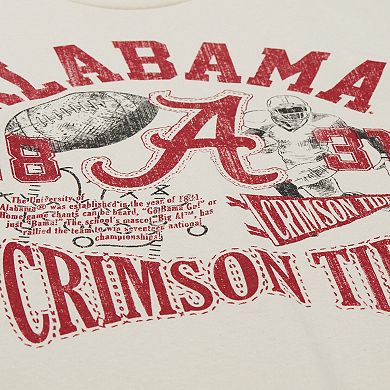 Men's Mitchell & Ness Cream Alabama Crimson Tide Heritage Scholar T-Shirt
