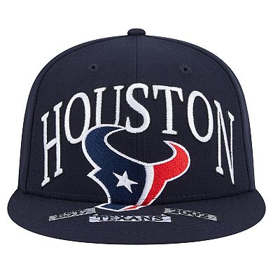Men's New Era Navy Houston Texans Oversized 59FIFTY Fitted Hat
