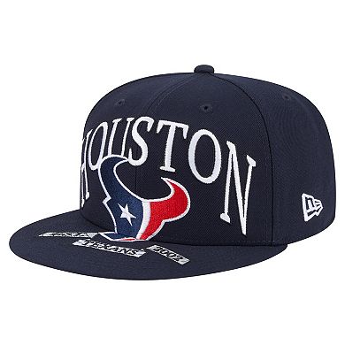 Men's New Era Navy Houston Texans Oversized 59FIFTY Fitted Hat