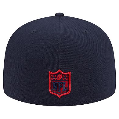 Men's New Era Navy Houston Texans Oversized 59FIFTY Fitted Hat