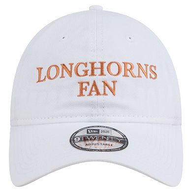 Men's New Era White Texas Longhorns Fan 9TWENTY Adjustable Hat