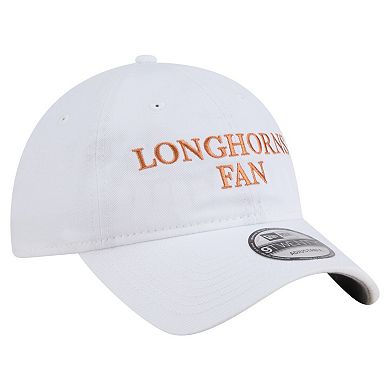 Men's New Era White Texas Longhorns Fan 9TWENTY Adjustable Hat
