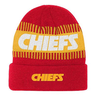 Youth Outerstuff Red Kansas City Chiefs Bright Lights Cuffed Knit Hat