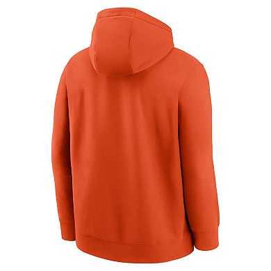 Men's Nike Orange Clemson Tigers Club Fleece Arch Pullover Hoodie