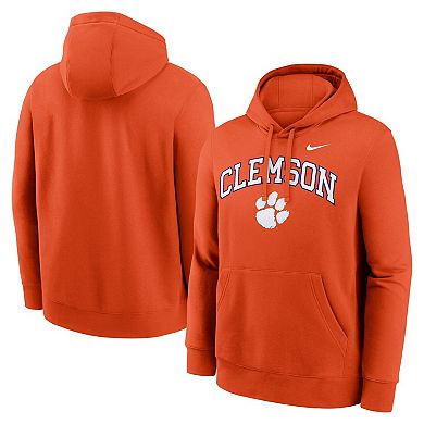 Men's Nike Orange Clemson Tigers Club Fleece Arch Pullover Hoodie