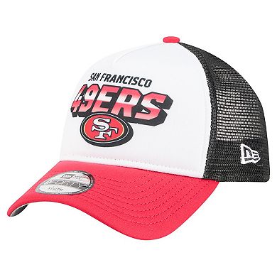 Toddler New Era White/Scarlet San Francisco 49ers Streak 9FORTY A-Frame Adjustable Hat