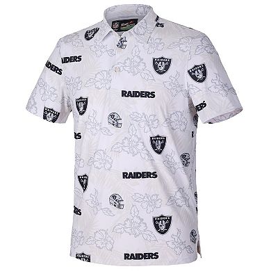Men's Reyn Spooner White Las Vegas Raiders Pua Performance Game Day Polo