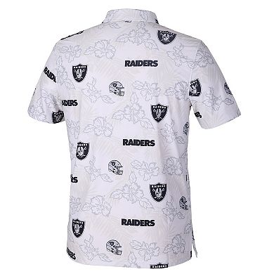 Men's Reyn Spooner White Las Vegas Raiders Pua Performance Game Day Polo