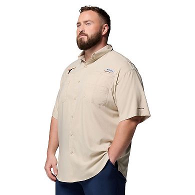 Men's Columbia Tan Texas Longhorns Big & Tall Collegiate Tamiami Omni-Shade Full-Button Shirt