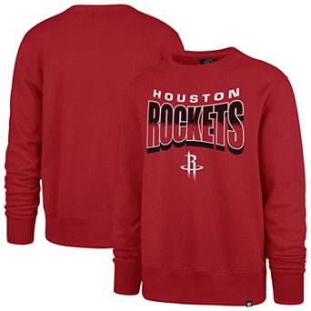 Unisex '47 Red Houston Rockets Brush By Headline Crewneck Sweatshirt
