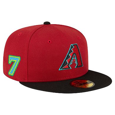 Men's New Era Corbin Carroll Red Arizona Diamondbacks 2025 Player ۪s Weekend 59FIFTY Fitted Hat
