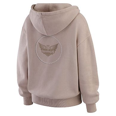 Women's WEAR by Erin Andrews Tan Dallas Wings Washed Pullover Crewdie