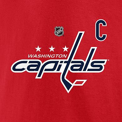 Men's Fanatics Alexander Ovechkin Red Washington Capitals NHL All-Time Leading Goal Scorer The Great 8 Name & Number T-Shirt