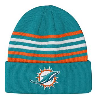 Youth Outerstuff Aqua Miami Dolphins Essentials Cuffed Knit Hat