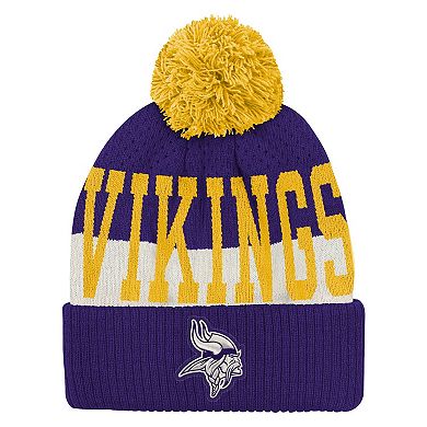 Youth Outerstuff Purple Minnesota Vikings Modern Fan Cuffed Knit Hat with Pom