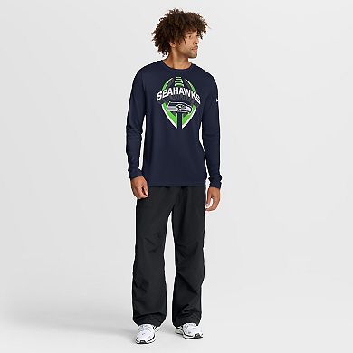 Men's Nike College Navy Seattle Seahawks Primetime Legend Icon Performance Long Sleeve T-Shirt