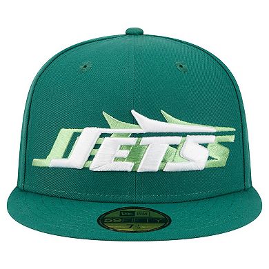 Men's New Era Green New York Jets Tri-Hit 59FIFTY Fitted Hat