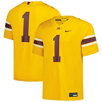 Men's Nike #1 Gold Minnesota Golden Gophers Untouchable Replica Game Jersey
