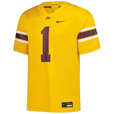 Men's Nike #1 Gold Minnesota Golden Gophers Untouchable Replica Game Jersey