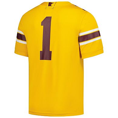Men's Nike #1 Gold Minnesota Golden Gophers Untouchable Replica Game Jersey