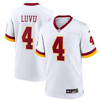 Men's Nike Frankie Luvu White Washington Commanders Game Super Bowl Era Jersey