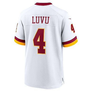 Men's Nike Frankie Luvu White Washington Commanders Game Super Bowl Era Jersey