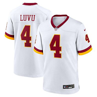 Men's Nike Frankie Luvu White Washington Commanders Game Super Bowl Era Jersey