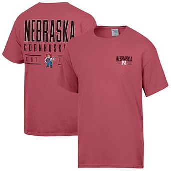 Men's ComfortWash Red Nebraska Huskers Big Name T-Shirt