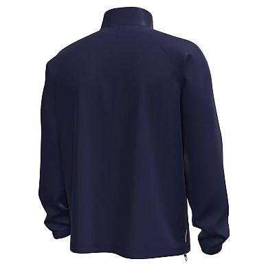 Men's Under Armour Navy Navy Midshipmen Unstoppable Woven Anorak Storm Tech Half-Zip Jacket