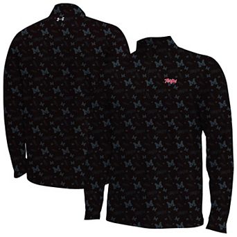 Men's Under Armour Black Maryland Terrapins Gameday Armourfuse Half-Zip Top