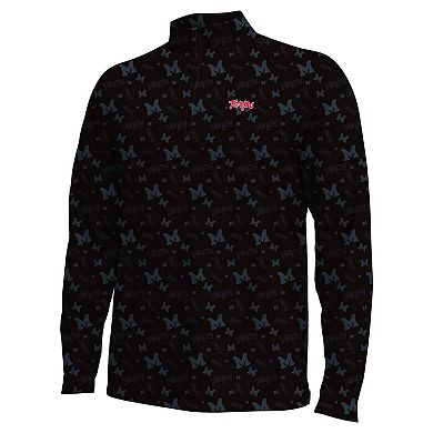 Men's Under Armour Black Maryland Terrapins Gameday Armourfuse Half-Zip Top