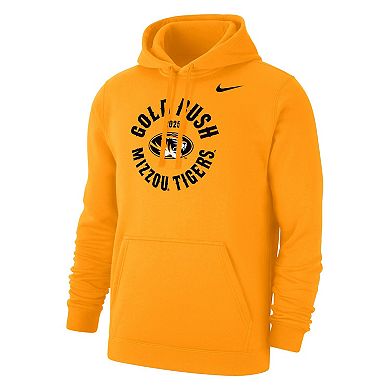 Men's Nike Gold Missouri Tigers 2025 Gold Rush Club Fleece Hoodie