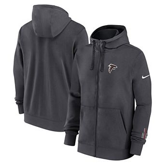 Men's Nike Anthracite Atlanta Falcons Primetime Club Full-Zip Hoodie