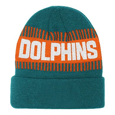 Youth Outerstuff Aqua Miami Dolphins Bright Lights Cuffed Knit Hat