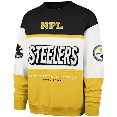 Men's '47 Black/Gold Pittsburgh Steelers Breeze Maximalist Sweatshirt