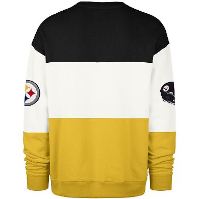 Men's '47 Black/Gold Pittsburgh Steelers Breeze Maximalist Sweatshirt